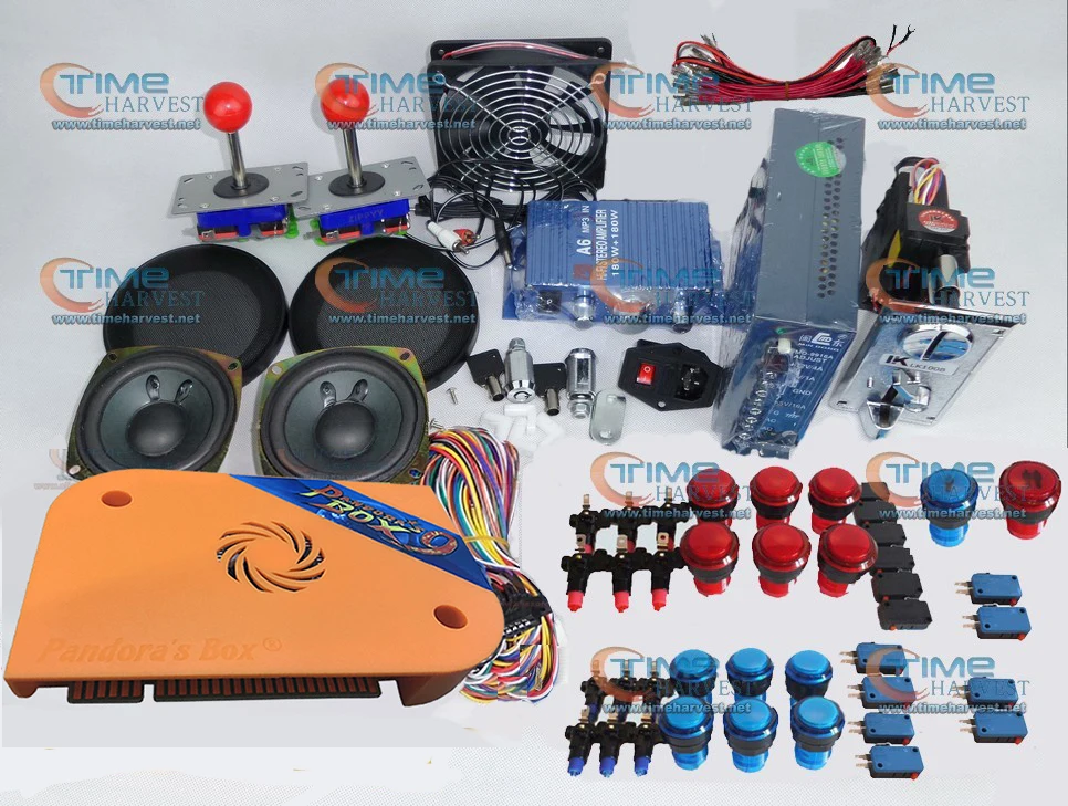 Arcade parts Bundles kit With 1500 in 1 Pandora Box 9 Joystick Microswitch LED illuminated Buttons for Arcade Cabinet Machine