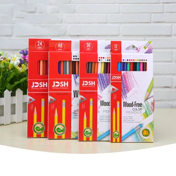 

Wood-free Colored Pencils 12/24/36/48 Colors Environmental Protection Art Pencils Creative Erasable Color Pencil for Drawing