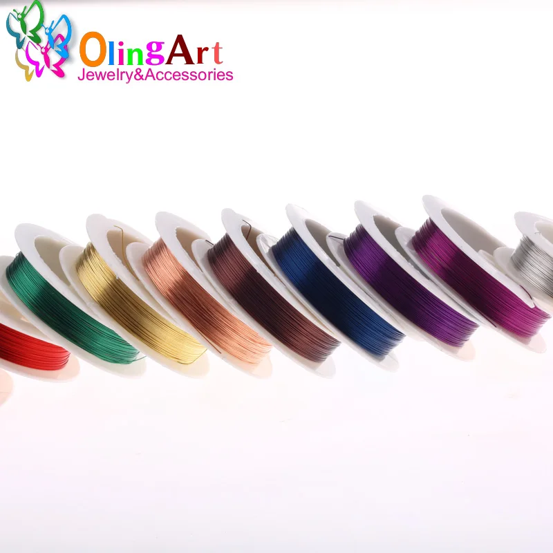 Медная проволока OlingArt 0 8 мм 3 м в рулоне с разноцветным покрытием для бижутерии