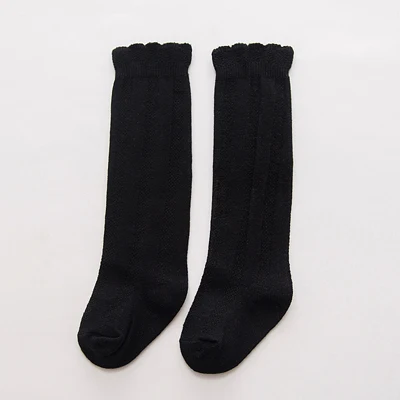 Детские носки для девочек детские гольфы носки ярких цветов для маленьких девочек, детские носки с вертикальными полосками для От 1 до 10 лет Meia - Цвет: C367 black