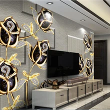 Beibehang пользовательские фрески обои любого размера 3D Роскошные трехмерные рельеф ювелирные изделия тюльпан ТВ фоне стены 3d обои