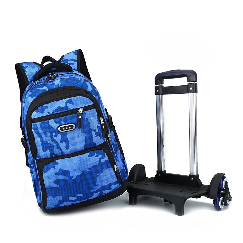 

Kids boys girls Trolley Schoolbag Luggage Book Bags Backpack Latest Removable Children School Bags 2/6 Wheels Stairs