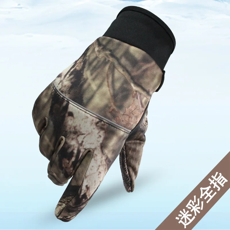 3D армейские тактические охотничьи перчатки камуфляжные противоскользящие альпинистские походные перчатки с сенсорным экраном флисовые уличные спортивные походные перчатки для рыбалки