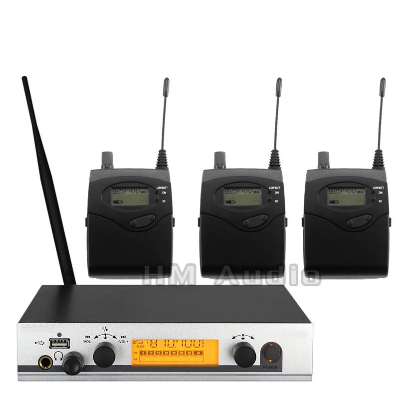 

In Ear Monitor Wireless System EW300 IEM Single transmitter Monitoring Professional for Stage Performance 3 receivers