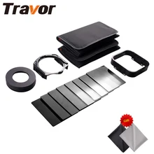 Travor Filter Set Complete ND2 ND4 ND8 ND16 Graduated for Canon Nikon Cokin P 49mm~82mm lens with 2PCS Microfiber Lens Cloth