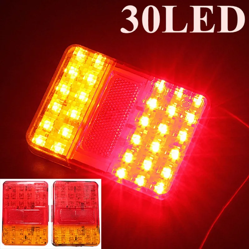 Best Quality Auto Parts A Pair 12V 30 LEDs Taillight Truck Lamp Rear Tail Trailer Lights