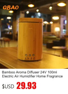 Бамбука аромат диффузор 24 В 100 мл Электрический увлажнитель воздуха Домашний Аромат тумана, fogger с 7 светодиодный