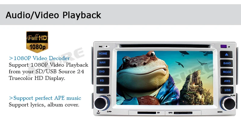 Discount A-Sure 6.2 Inch 2 Din Car Auto Radio GPS DVD Player Stereo Navigation For HYUNDAI SANTA FE ELANTRA 16G ROM DVR Bluetooth 14