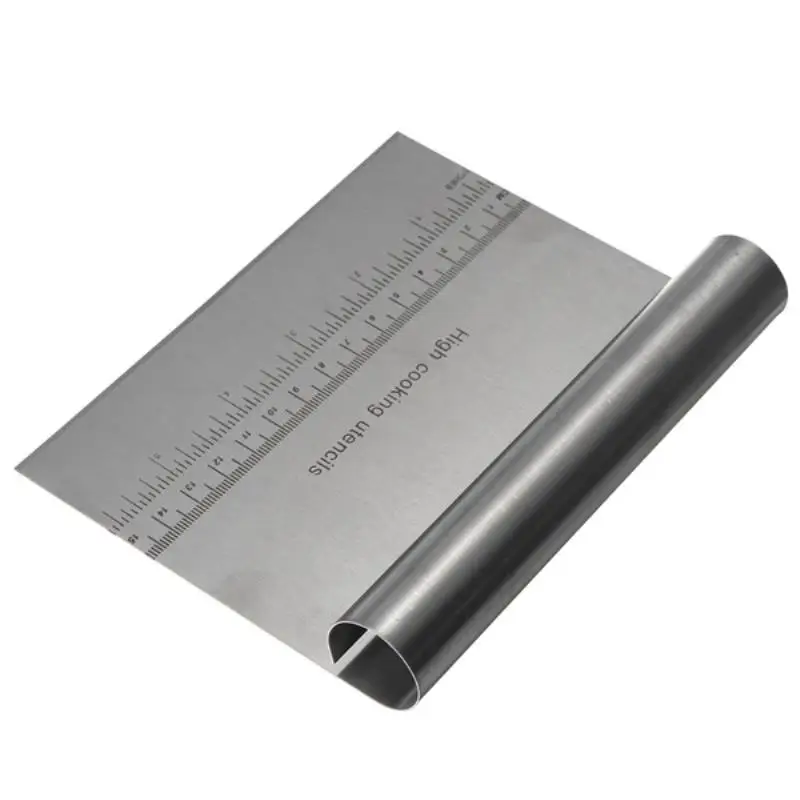 1PCS Stainless Steel Pizza Dough Scraper Cutter Baking Pastry Spatulas Fondant Cake Decoration Tools Kitchen Accessories MAYITR