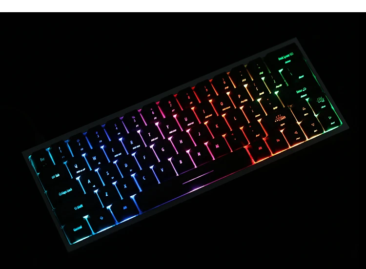 KBDfans 64 ключи abs материал oem профиль keycaps клавиши с подсветкой 1,75 сдвиг