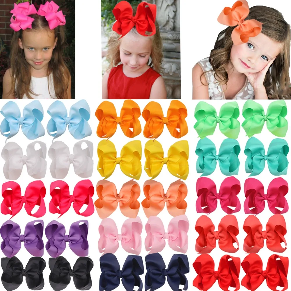 Продажа 30 шт. дюймов 6 дюймов луки для обувь девочек большой Grosgrain 15 пар \