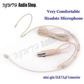 

Pro Cardioid Condenser Headworn Headset Microphone with Mini 4 Pin XLR TA4F Connector for Shure Wireless Body-Pack Transmitter