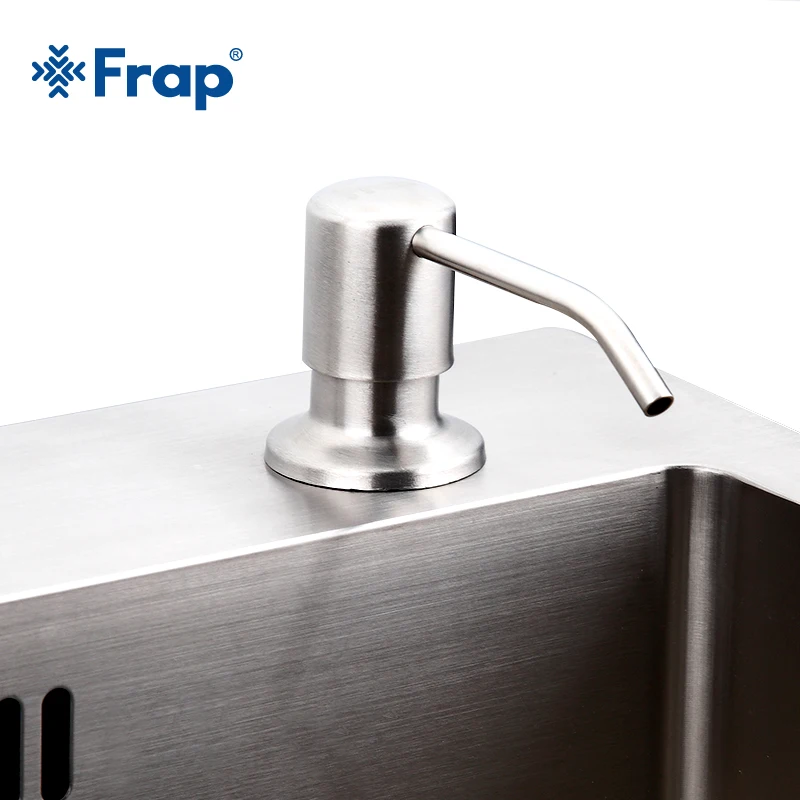 

Frap Modern Stainless Steel Nickel Countertop Liquid Dish Hand Pump Replacement Kitchen Sink Soap detergent Dispenser F405-1D