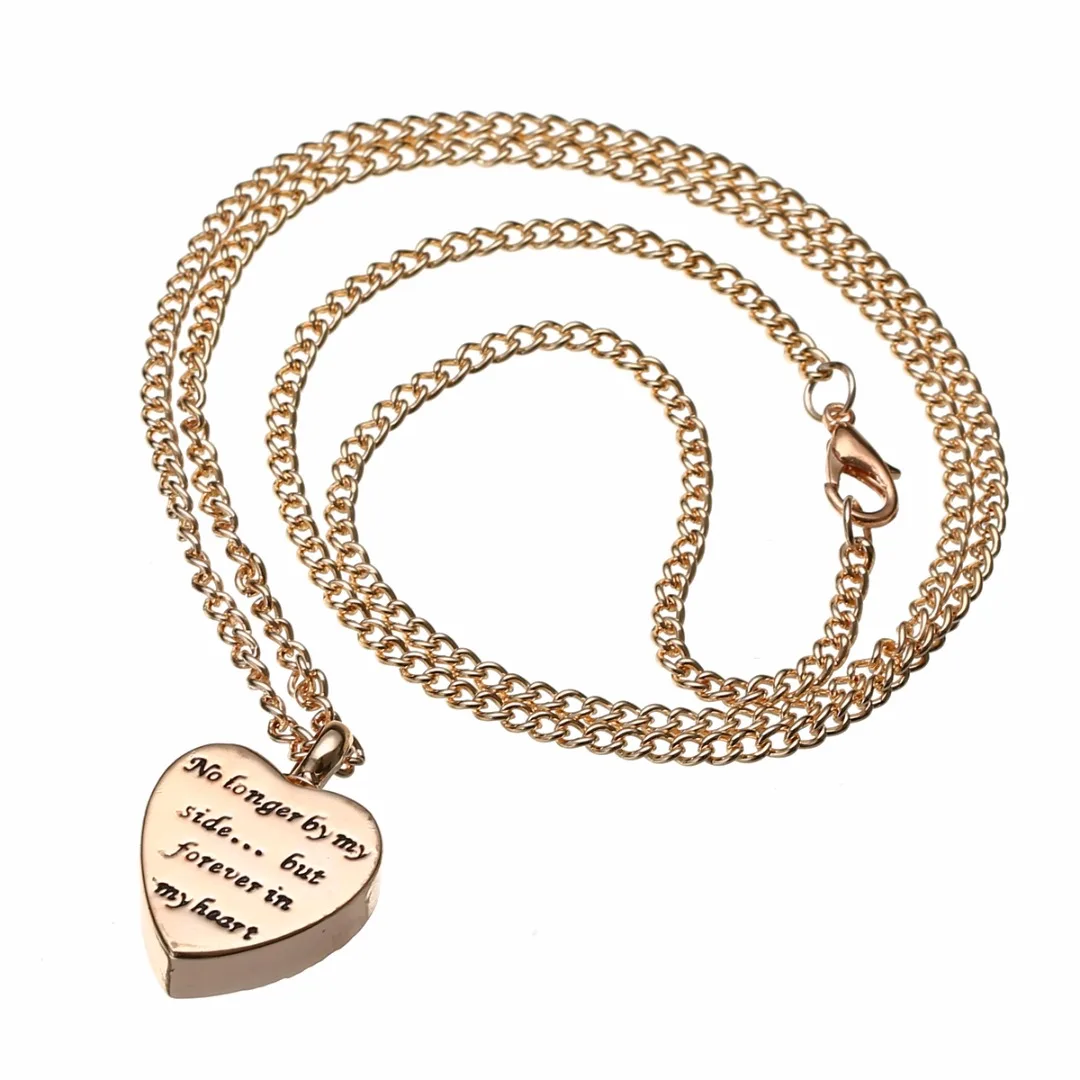 Cremation Urn Pendant Necklace Classic Mini Rose Gold Ash Holder Lonk Memorial Chian Necklaces Collar Charming Jewelry