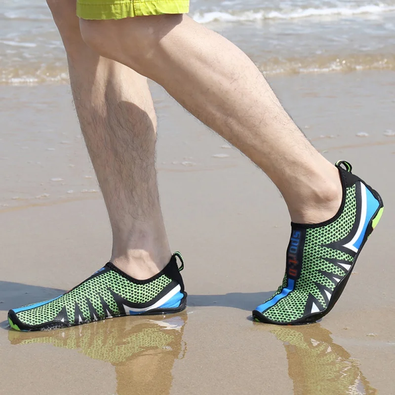 الرجال والنساء أحذية الشاطئ في الهواء الطلق السباحة أحذية ماء الكبار شقة لينة المشي yoga المنبع الخور