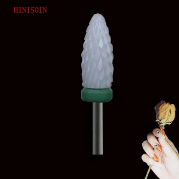 

White -10PCS-Ceramic Nail Drill Bit - Flame Bit - (0041.060)