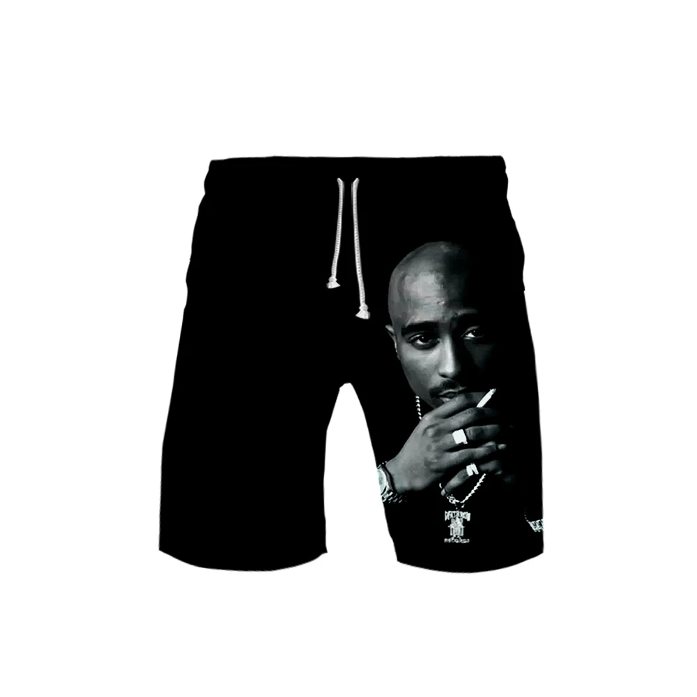 Мужские 2PAC Тамплиер 3D пляжные шорты крутые летние Kpop быстросохнущие пляжные шорты tupac мужские хип-хоп Короткие штаны praia