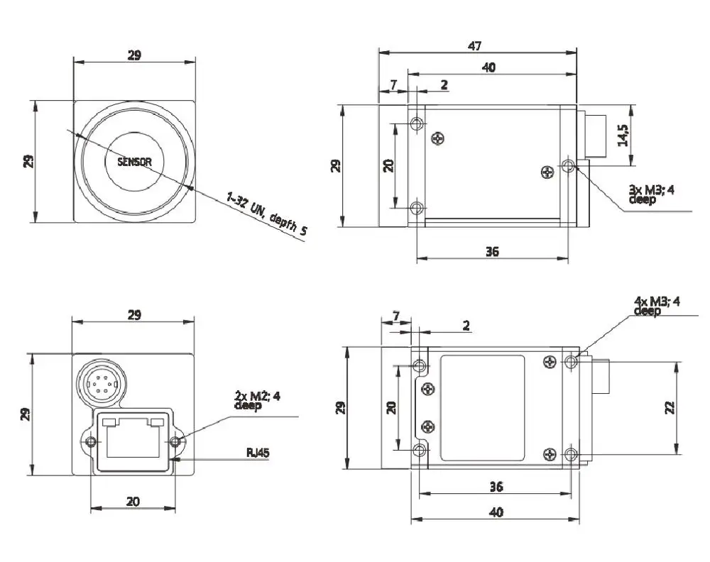 USB2.0 промышленная камера 1/" 1.22MP 1280X960@38.8FPS Центральный затвор Поддержка Halcon OpenCL VisionPro и многое другое - Цвет: MV-UBS130GM-T