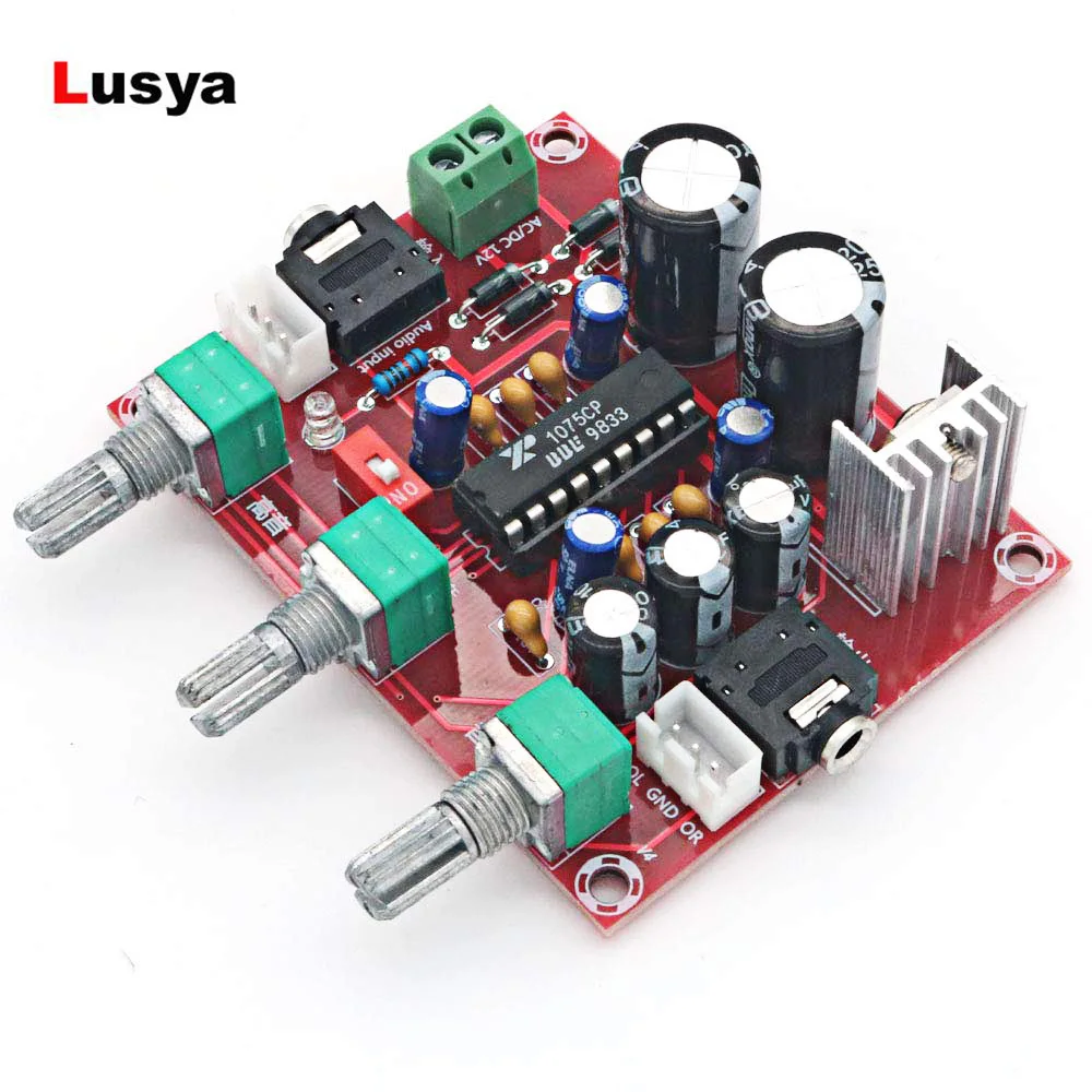 

AC DC 12V R1075 Tone Board BBE Digital Audio Pre-amplifier Processor Actuator Preamp Amplifier F1-014