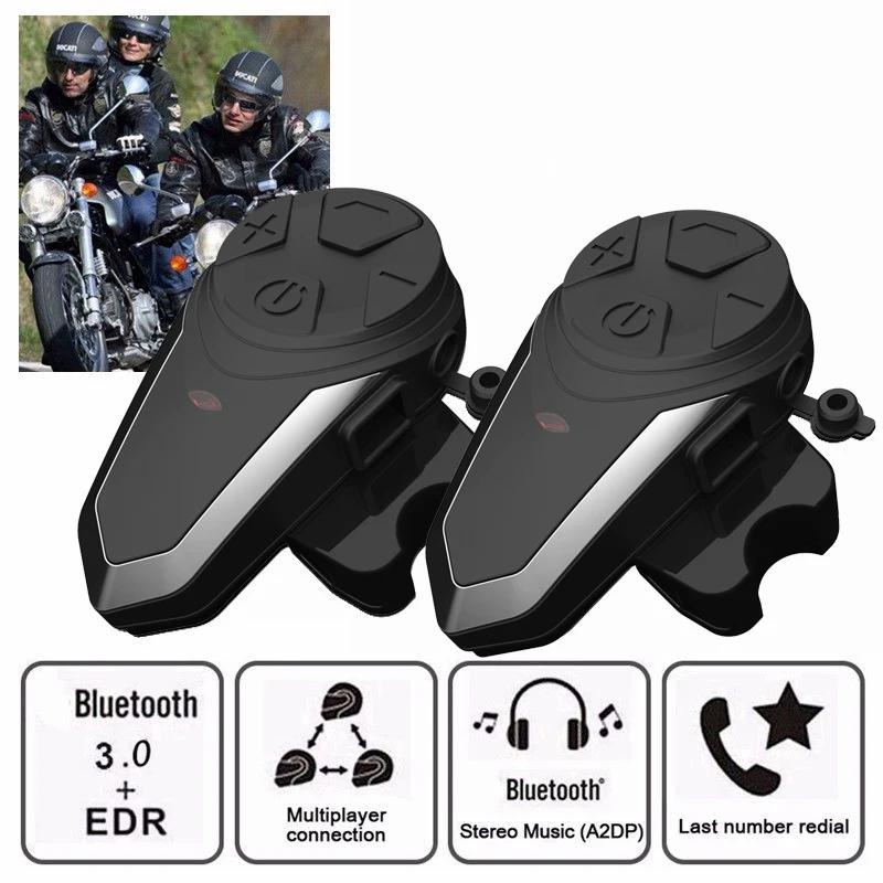 QSPORTPEAK V6 Motorbike Bluetooth Helmet Intercom Interphone Headset