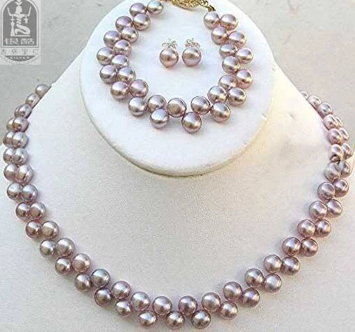 

Women's fine AKOYA pearls necklace earrings bracelet set Fashion word mujer for 925 silver fine quality jewelry silver-jewelry