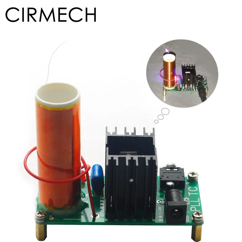 

CIRMECH Mini Musci Tesla Coil Plasma Speaker Tesla Arc ignition Wireless Transmission Lighting DIY Coil Kit for Play music