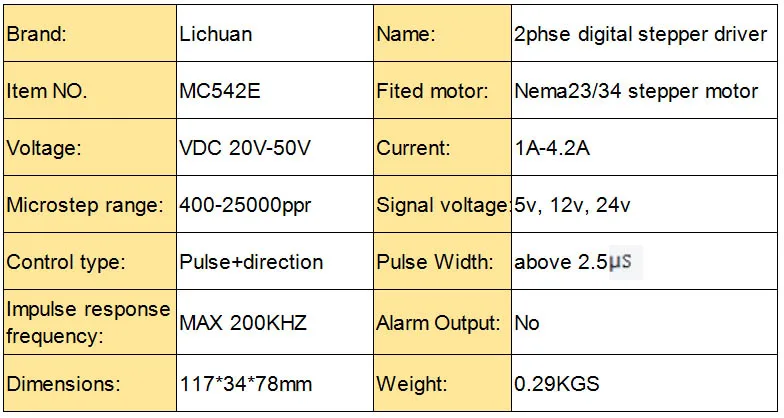 Высокая производительность MC542E DC20-50V 4.2A Шаг Драйвер заменить dm542 шаговый двигатель драйвер для шагового двигателя nema23 драйвер в ЧПУ