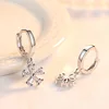 Fanqieliu Real 925 Silver Sterling Flower Charming Shinning Rhinestone Drop Earrings Crystal Dangle Earring For Women FQL193238 ► Photo 3/6