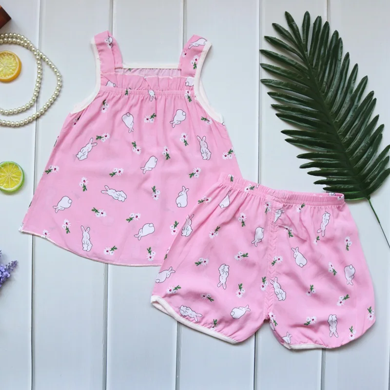 Siyuebebe/комплекты летней одежды для маленьких девочек хлопковые детские платья для маленьких девочек из 2 предметов спортивные костюмы с фруктовым принтом для новорожденных
