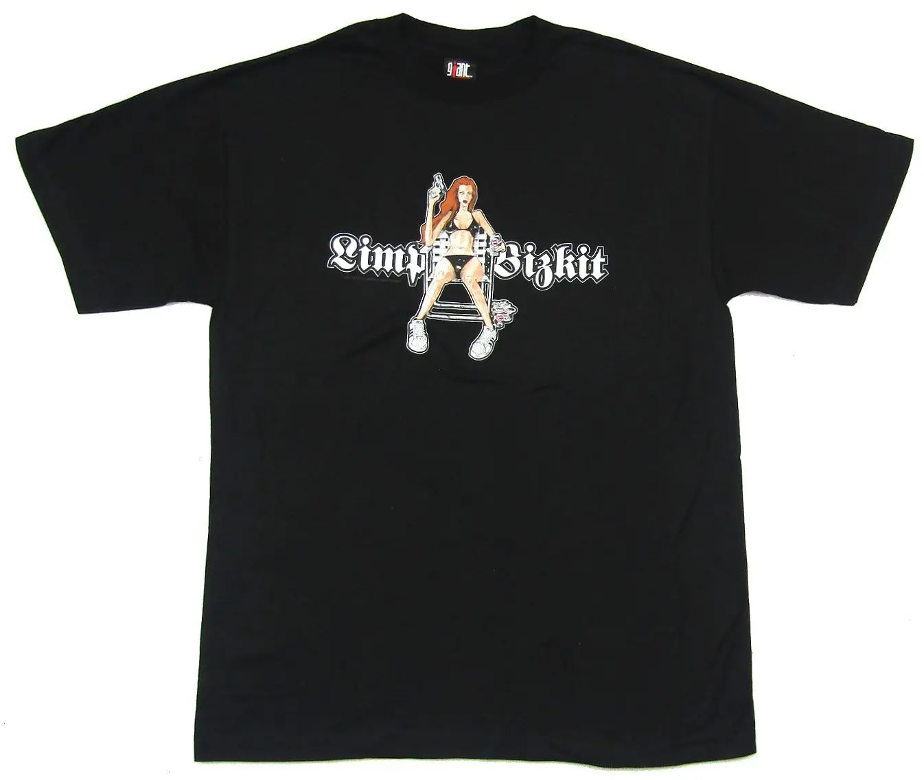 

Limp Bizkit Bikini With Beer Black T Shirt New Official GIANT 1998