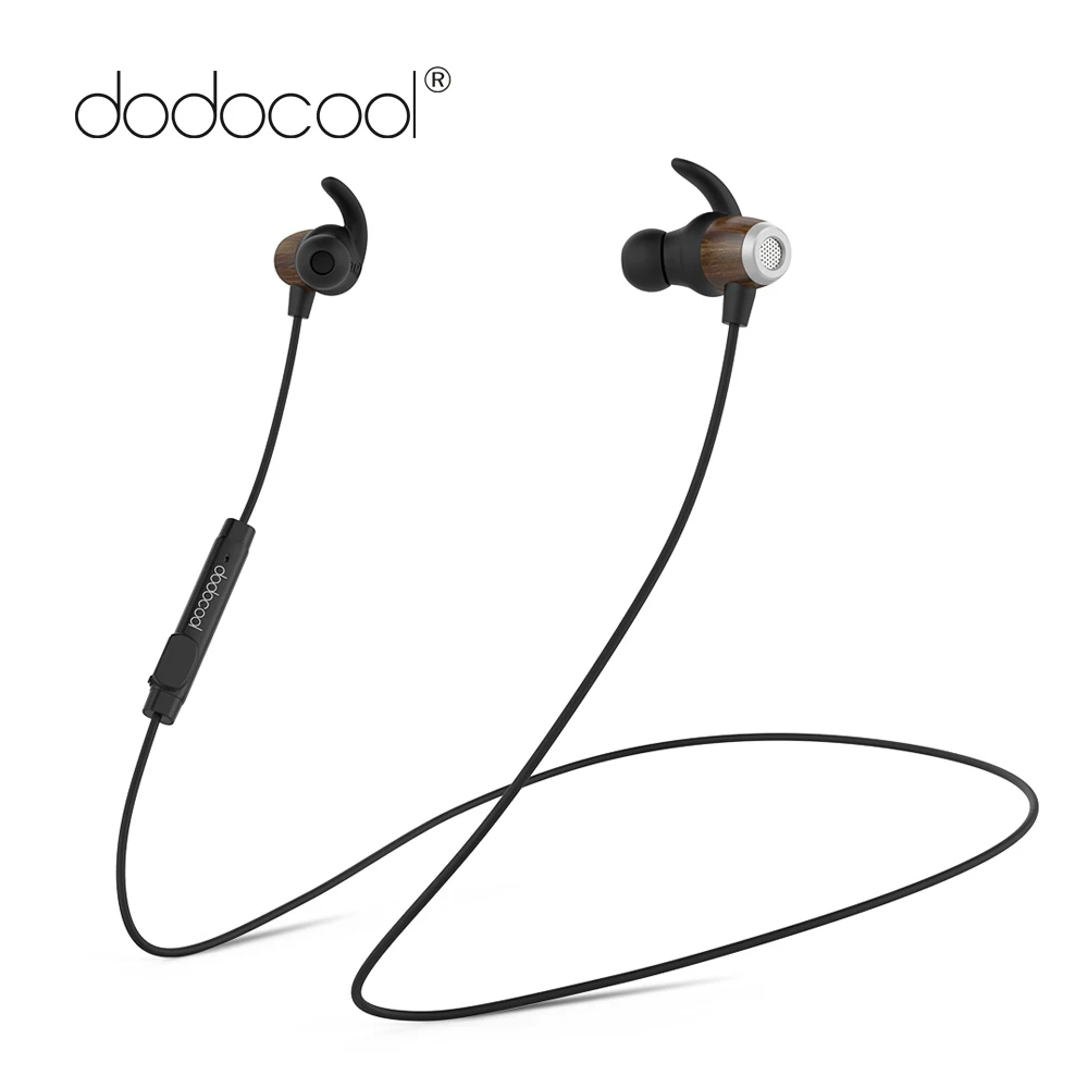 

dodocool IPX5 Waterproof Bluetooth Earphone Wooden In Ear Wireless Earphone with Mic Stereo Magnetic Headset Stereo for Xiaomi