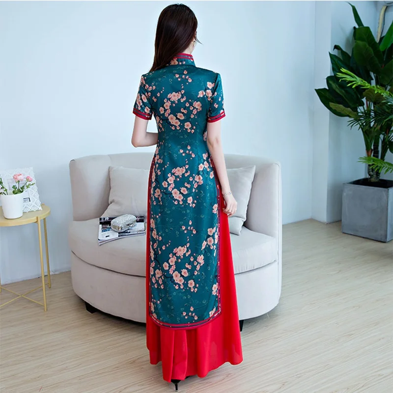 Китайское восточное платье Чонсам, элегантное японское платье юката кимоно для выпускного вечера, женское платье, халат, ао дай, вьетнамское платье DD1910