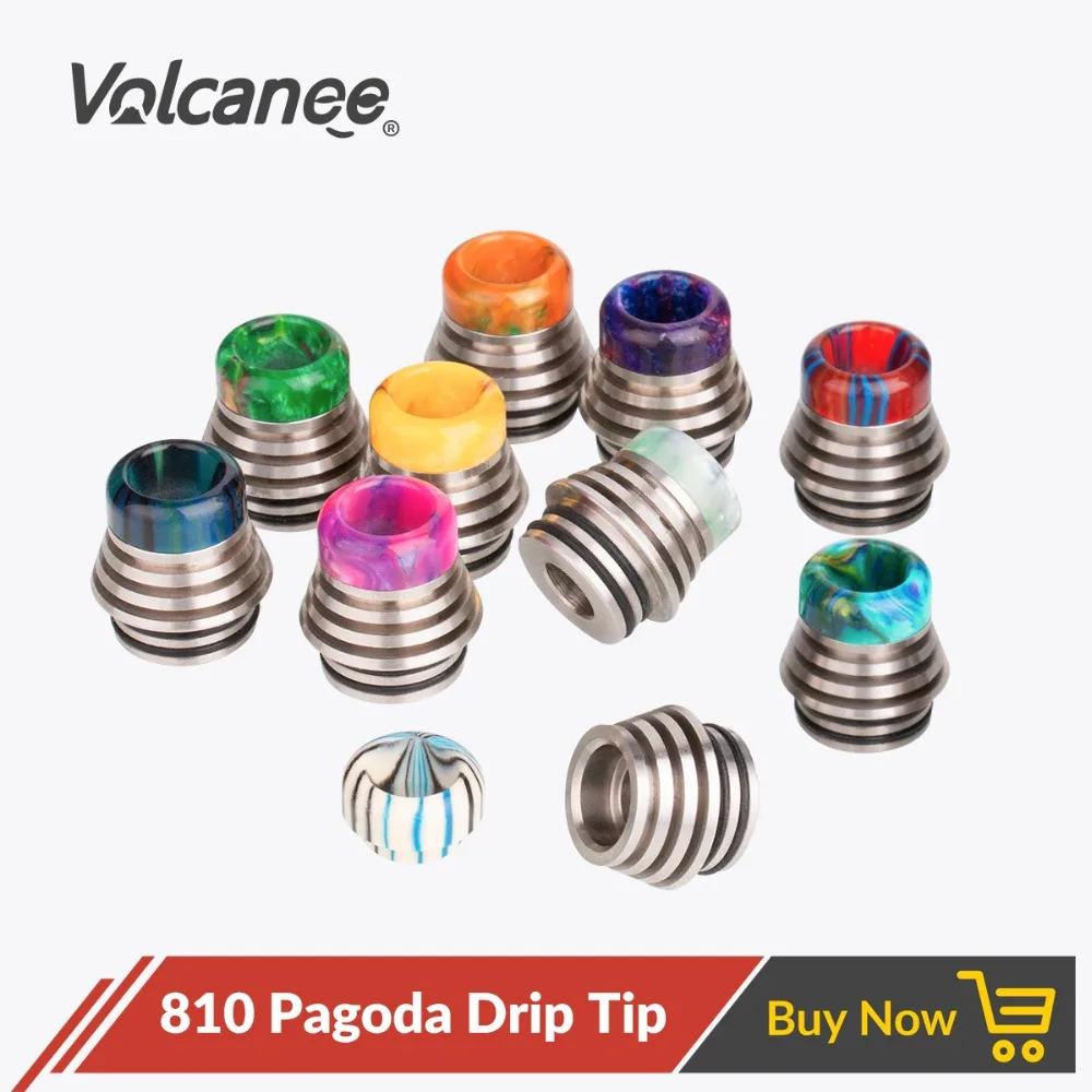 1 шт./2 шт. 810 металлический мундштук Volcanee из смолы для V8 RDA RTA атомайзер электронная