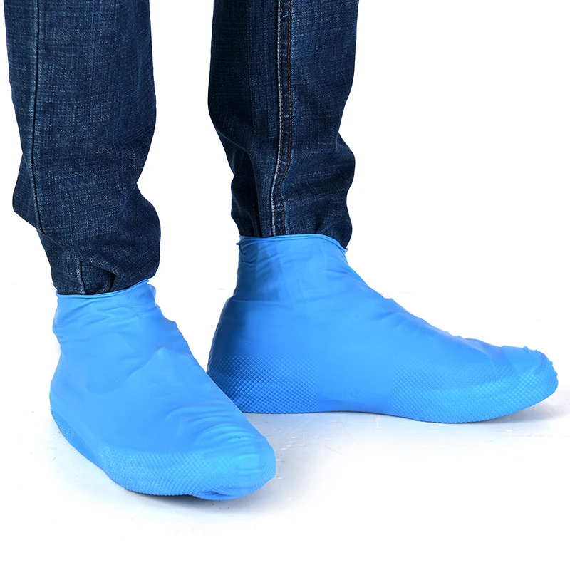 1 пара непромокаемой обуви многоразовые латексные водонепроницаемые чехлы Нескользящие резиновые непромокаемые сапоги обувь аксессуары 3 цвета на выбор