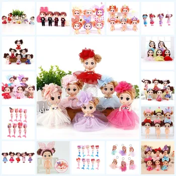 

2019 New 1PC 12CM Female Cute Ddung Doll Plastic Keychain Sweet Doll Handbag Charm Pendant Key Holder Chain For Girls Women