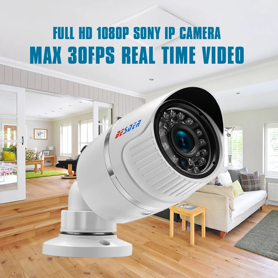 Besder Hi3516C+ SONY IMX291 Full 1080P IP камера металлическая Водонепроницаемая инфракрасная камера наружного наблюдения P2P Onvif Rtsp электронная сигнализация