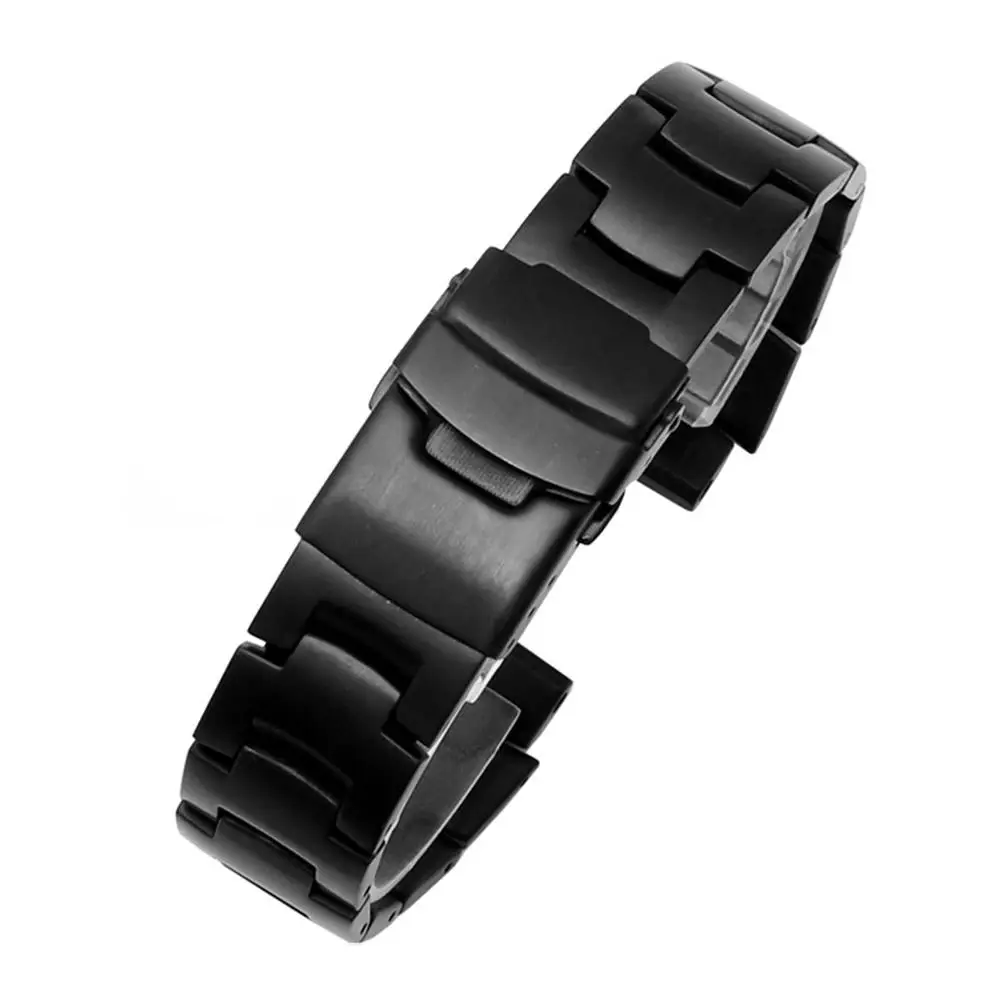 BK Замена браслета из нержавеющей стали с металлическим ремешком для CASIO PRG-300/260/550/250/500 PRW-6000/6100/3000/3100/3500/2500/5 - Цвет: BK