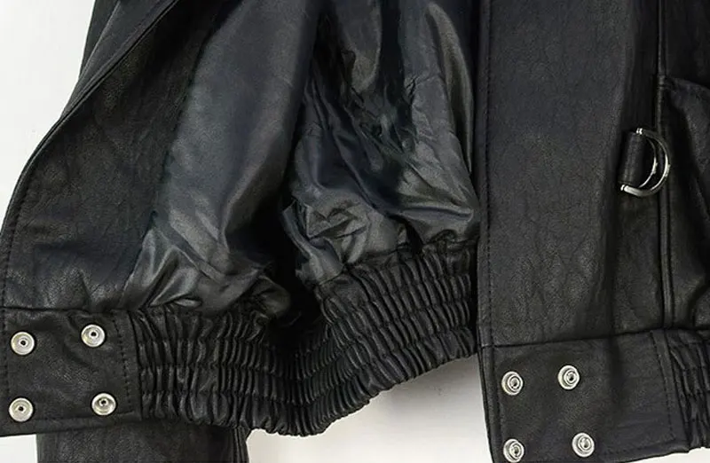 HEEGRAND/свободные женские Куртки из искусственной кожи, новинка весны, куртка в стиле панк, пальто с рукавами «летучая мышь», черная верхняя одежда с большими карманами, WWP204