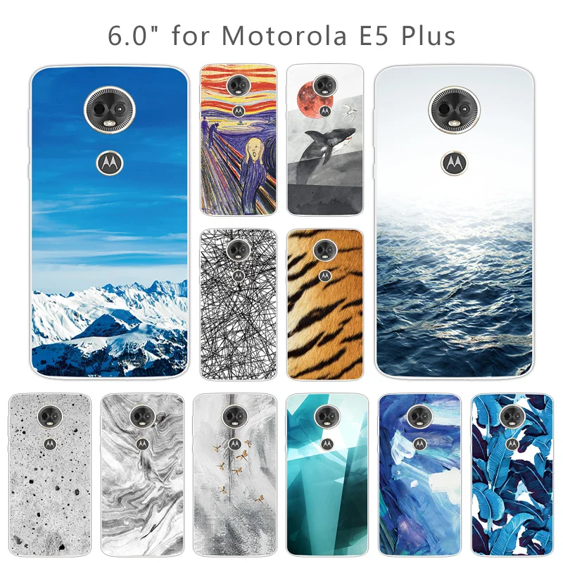6.0 inch Soft Silicone for Motorola E5 Plus Slim TPU Phone Shell MOTO E5Plus Transparent Gel Ultrathin Landscape Coque |