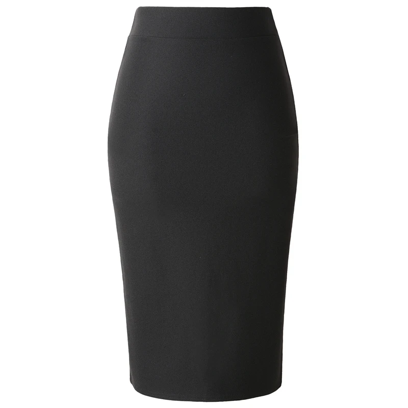 Neophil High Shinning Pu Leather Pencil Midi Skirts Black High Waist 2017 Elegant Office Ladies Work Party Sexy Slim Saias S1708 Skirts
