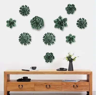 Темно-зеленый цветок декоративные настенные цветок посуда фарфор декоративные тарелки старинные домашнего декора ремесленных ремесел украшения комнаты