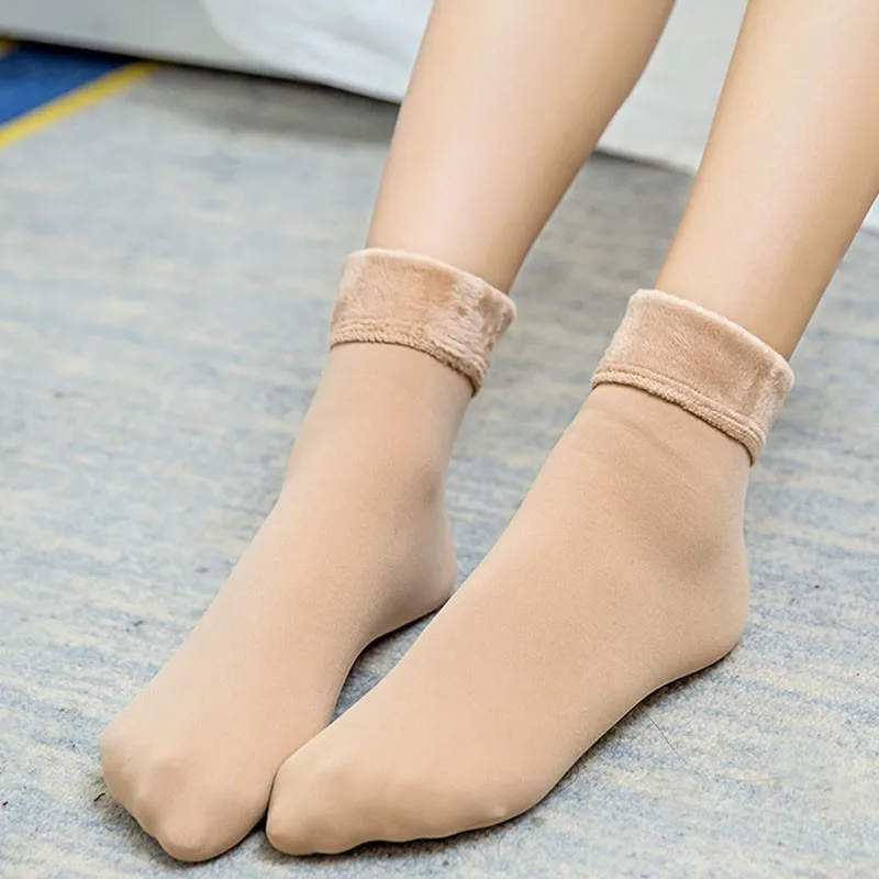 

2017 Quality Beige Black Women Socks Fine Production Velvet Winter Socks Wool Cotton Snow Thick Women Socks Vs Tmall