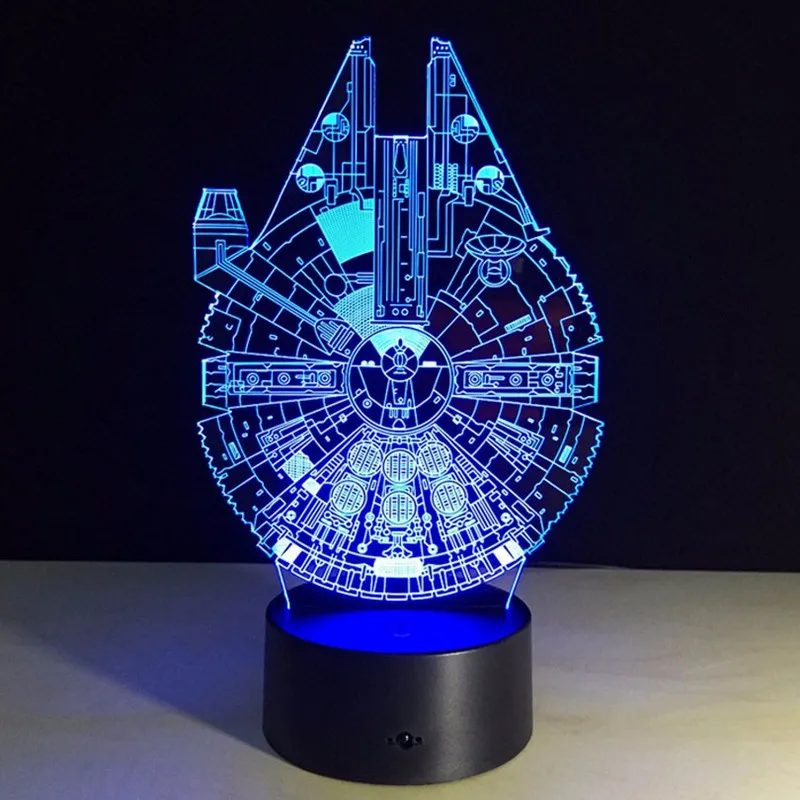  3d Star Wars Figure 7 Color Led Night Lamps For Kids Touch Led Usb Table Lampara Lampe Baby Sleepin - 32944241748
