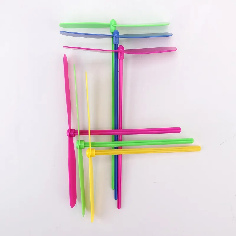 30PCS Plastic Bamboo Dragonfly Mini Whirl A Copter Toy Children Outdoor Flying Gift Kids Party Favor Pinata Fillers Toys School