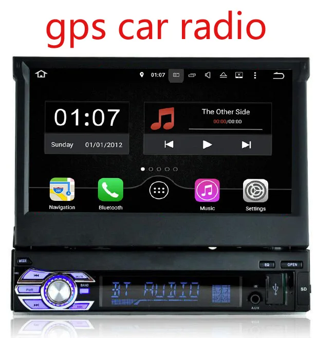 

Single 1Din Car Stereo Receiver with FM/CD/MP3/USB Car DVD Player GPS Navigator Bluetooth Headunit Car radio GPS Navigation