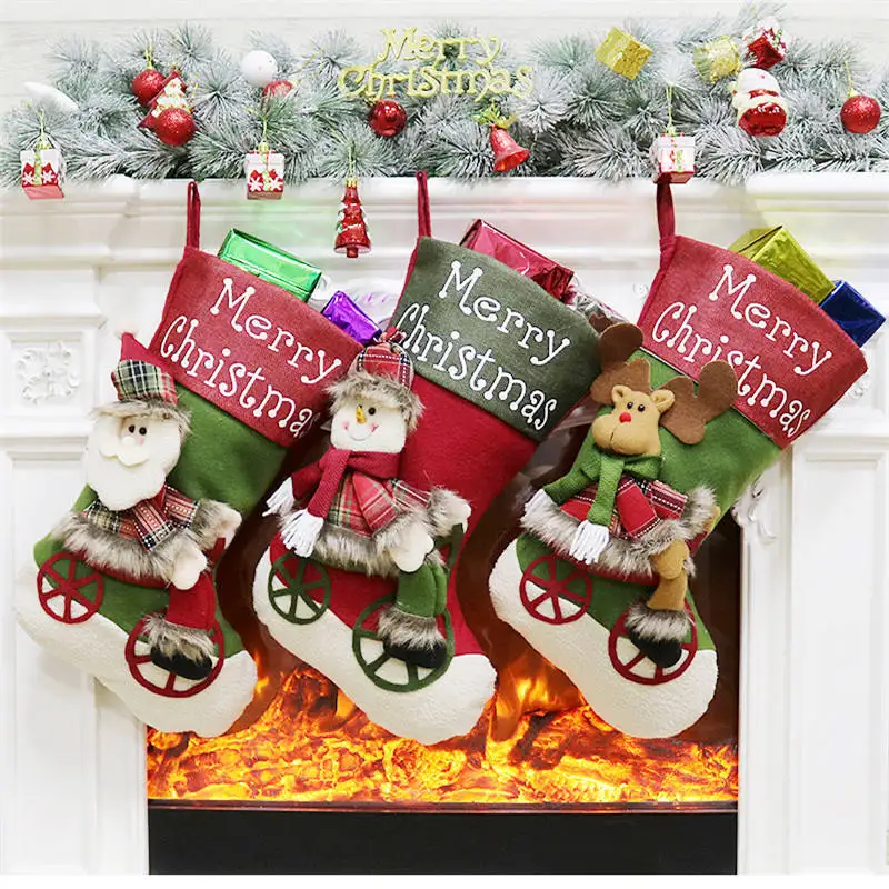 

New Year Christmas Decorations For Home Home Decoration Accessories Christmas Ornaments Natal Navidad Christmas Socks Gift Bag