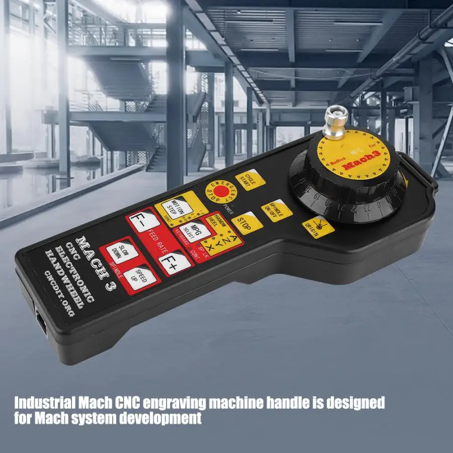 

USB Mach3 Electronic Handwheel Manual Controller For CNC Engraving Machine With Encoder lathe mpg handwheel