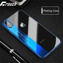 

Plating TPU Case For iPhone 6 6S Plus Soft Silicone Shell Cover Mobile Phone Case For iPhone 8 7 Plus X Protector Accessories