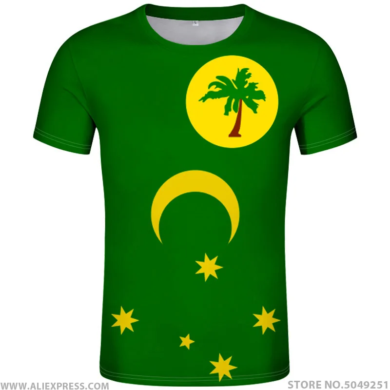 

COCOS ISLANDS t shirt diy free custom made name number cck t-shirt nation flag KEELING australia college print photo red clothes