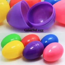Colorful Easter Eggs 8X5 5cm big egg box holder colors mixed 30pcs set plastic egg shape